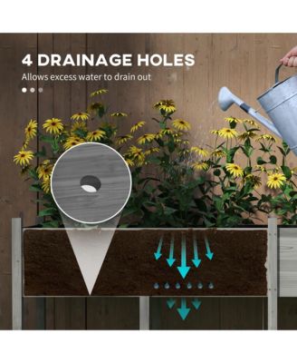 Extra Large Wooden Planter Box with Legs & Drain Holes