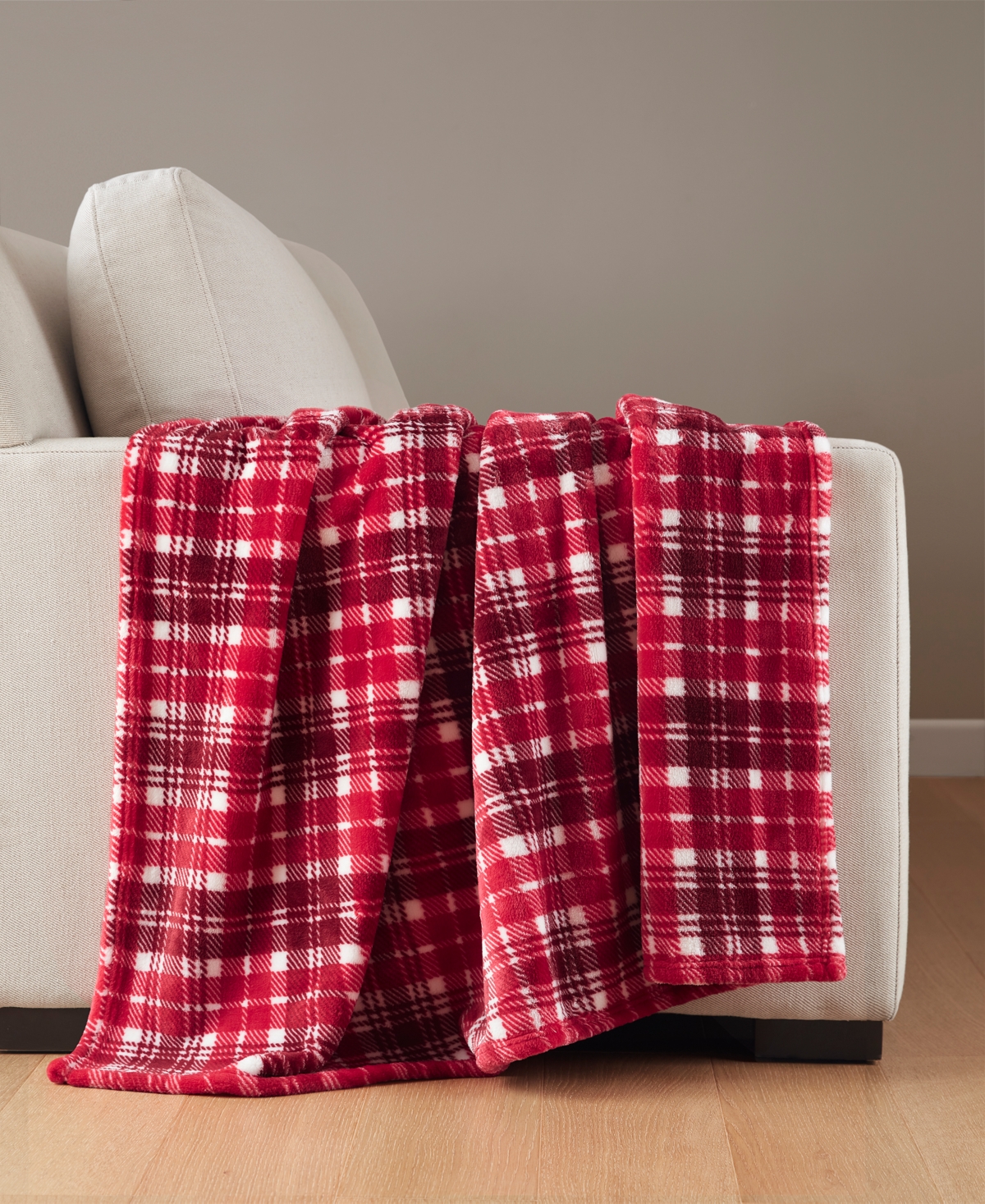 Premier Comfort Cozy Plush Printed Throw, 50" X 70", Exclusively At Macy's In Red