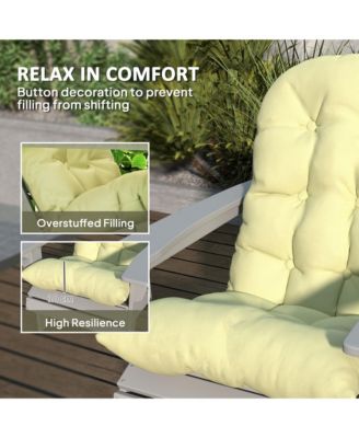 2 PCS Adirondack Cushions, Tufted High Back Patio Chair Cushions