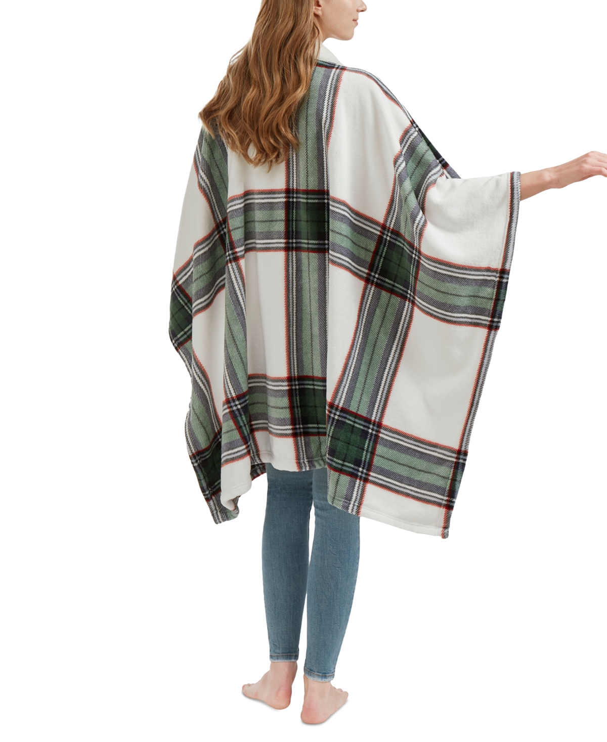 Premier Comfort Cozy Plush Printed Wrap, 50" X 70", Exclusively At Macy's In Green