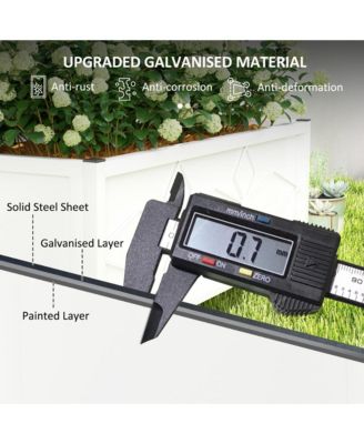 Galvanized Raised Garden Bed with Trellis Planter Box,