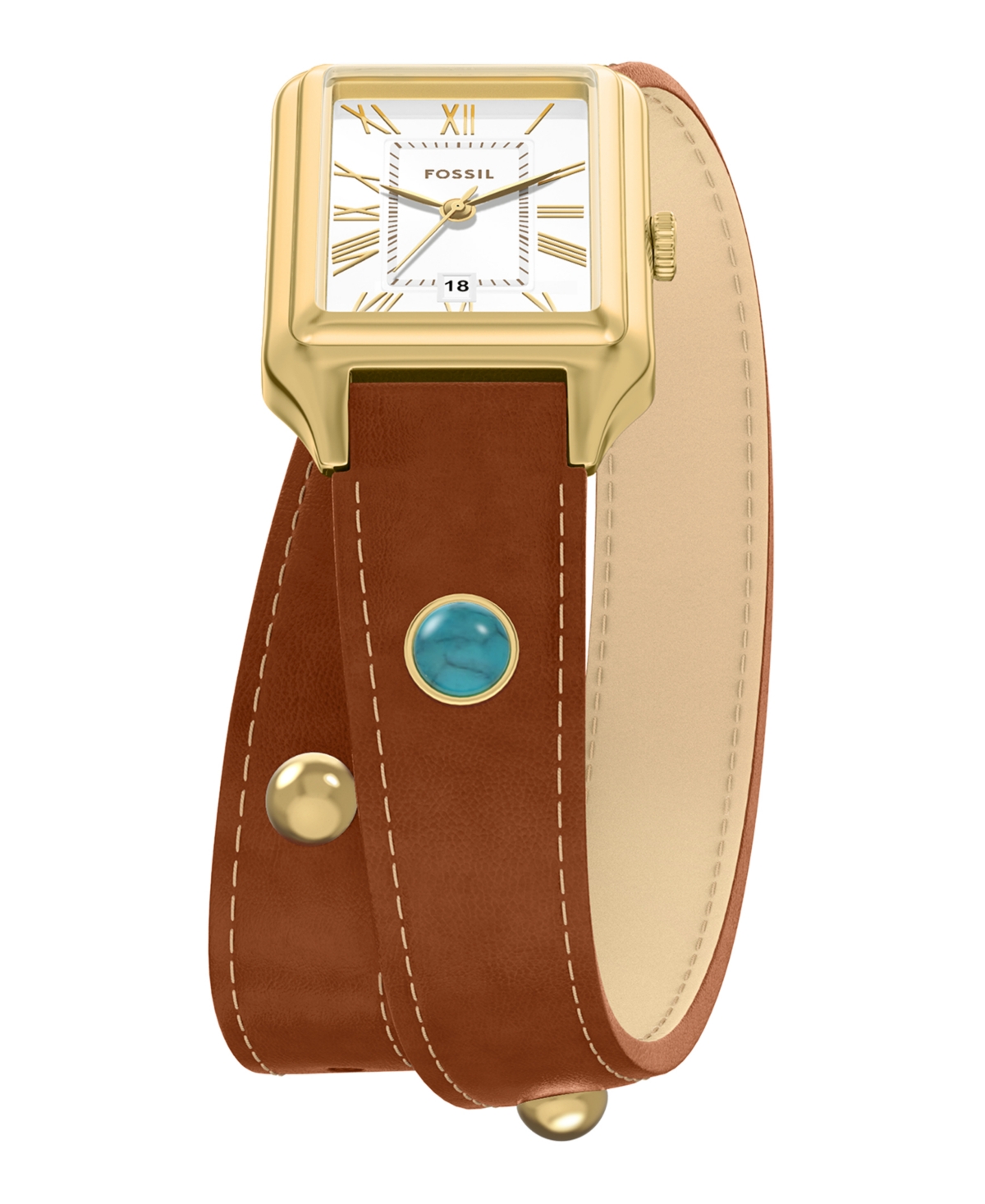 Fossil Raquel Wrap Watch, 23mm X 38mm In Brown