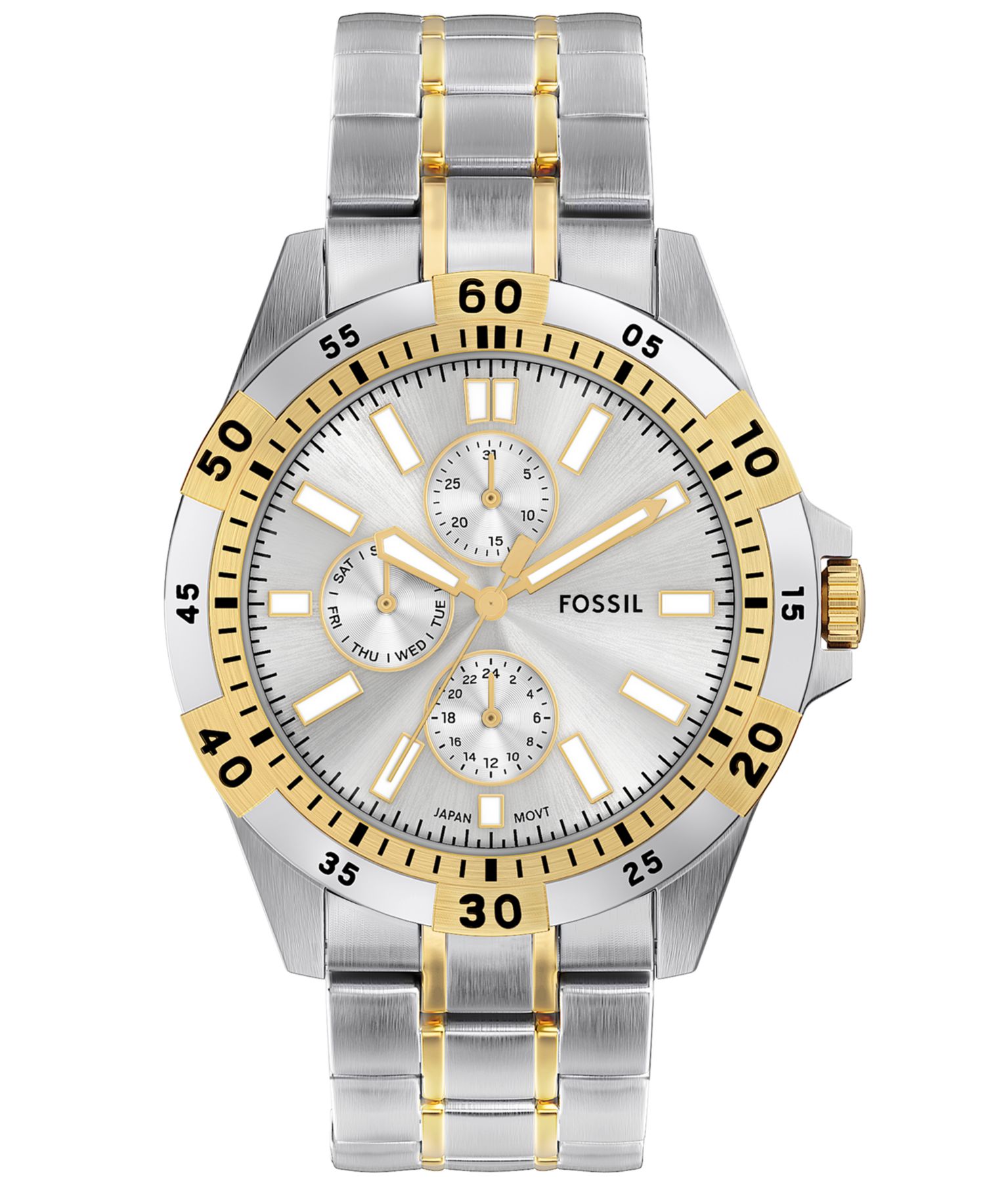 Men's Garrett Multifunction Two-Tone Stainless Steel Watch, 44mm