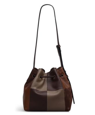 York Mews Patchwork Mini Drawstring Shoulder Bag