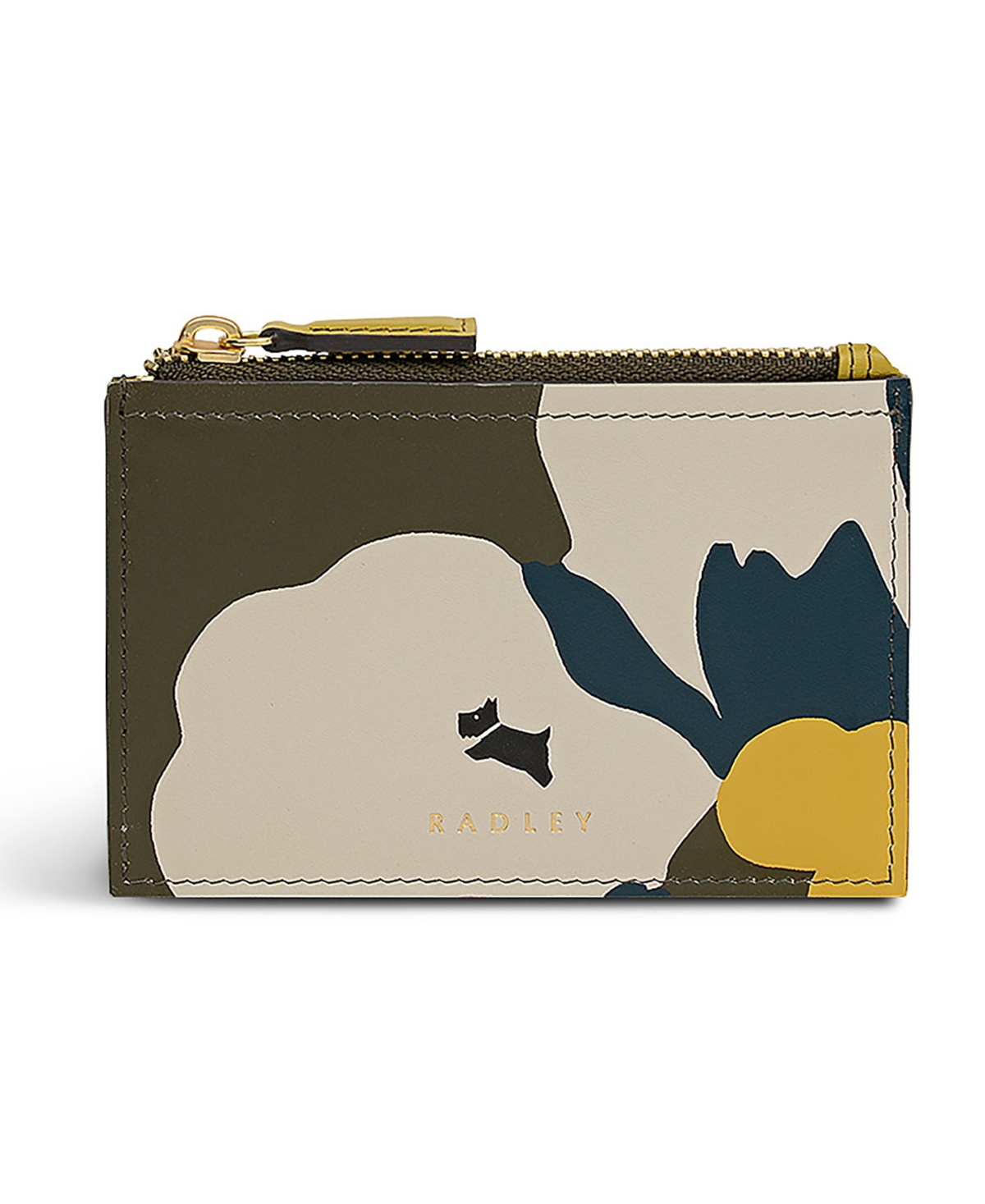 Radley London Perfect Poppies Mini Zip Top Coin Purse In Green