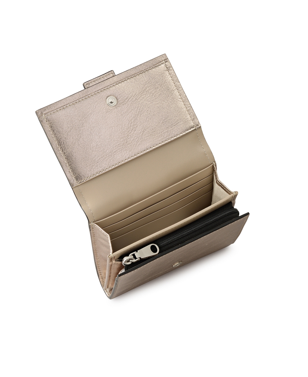 Radley London Sloane Mews Metallic Mini Flap Over Wallet In Gray
