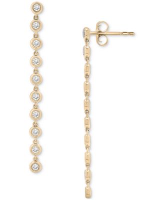 Diamond Bezel Drop Earrings (1 ct. t.w.) in 14k Gold or 14k White Gold, Exclusively at Macy's