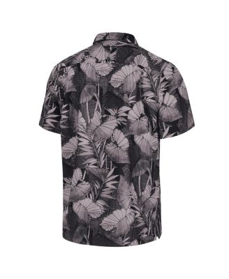 Men's Black Iowa Hawkeyes Coast Nuevo Fronds Button-Up Shirt