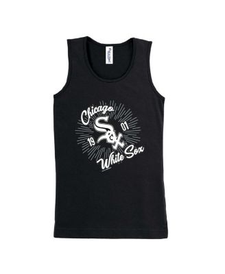 Soft As A Grape - Big Girls Black Chicago White Sox Tank Top