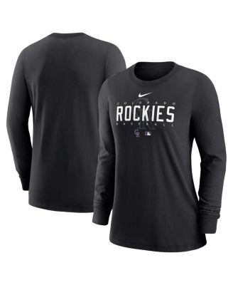 Nike - Women's Black Colorado Rockies Authentic Collection Legend Performance Long Sleeve T-Shirt