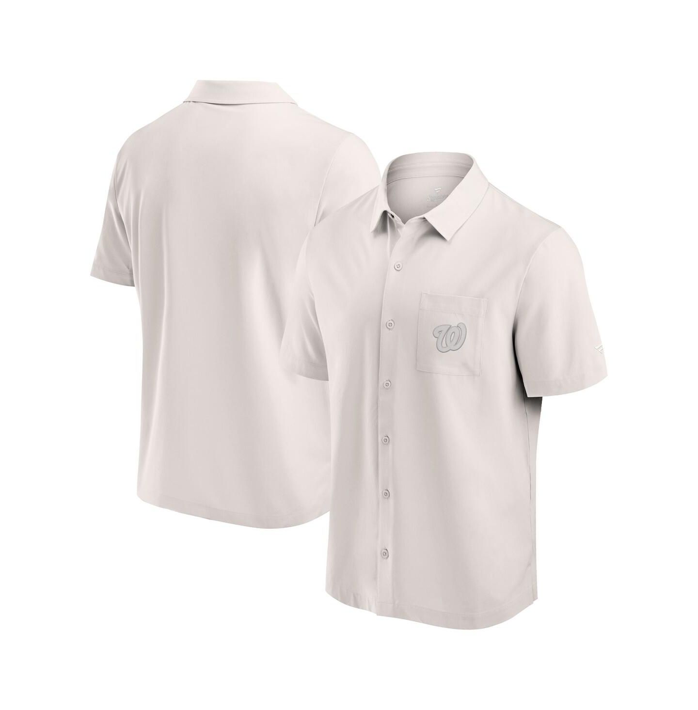 Мужская рубашка Fanatics Cream Washington Nationals Front Office Button-Up — фото 1