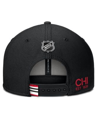 Men's Black Chicago Blackhawks Authentic Pro Prime Snapback Hat