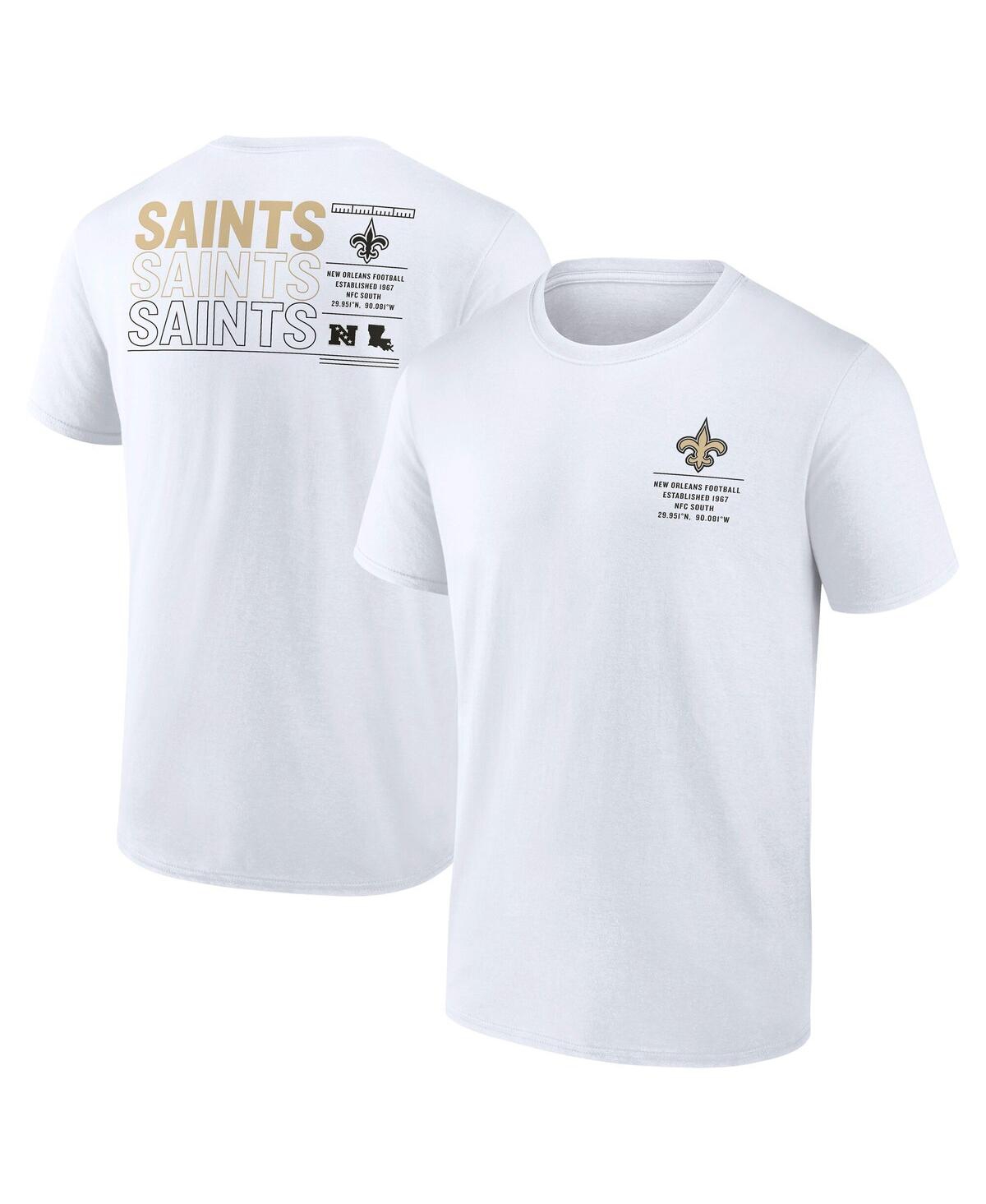 Fanatics Men's White New Orleans Saints Repeat Stats T-shirt In White