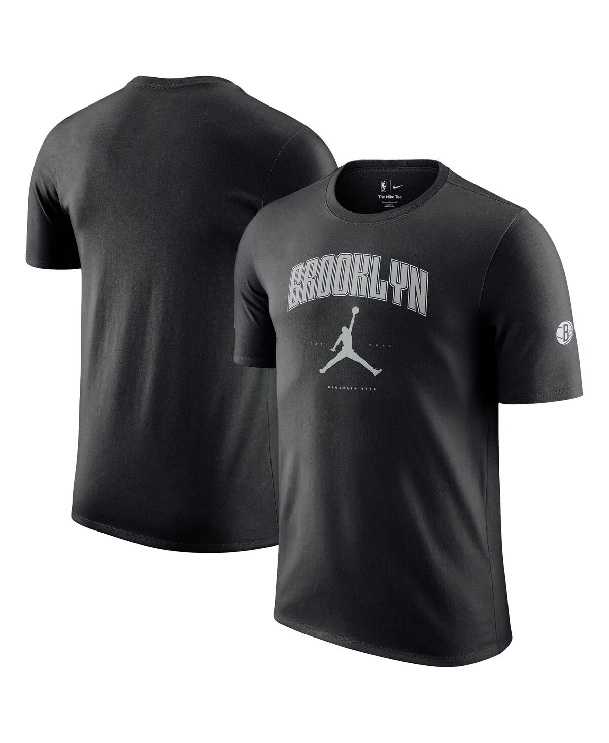 Jordan Men's and Women's Black Brooklyn Nets Essential Cities T-Shirt