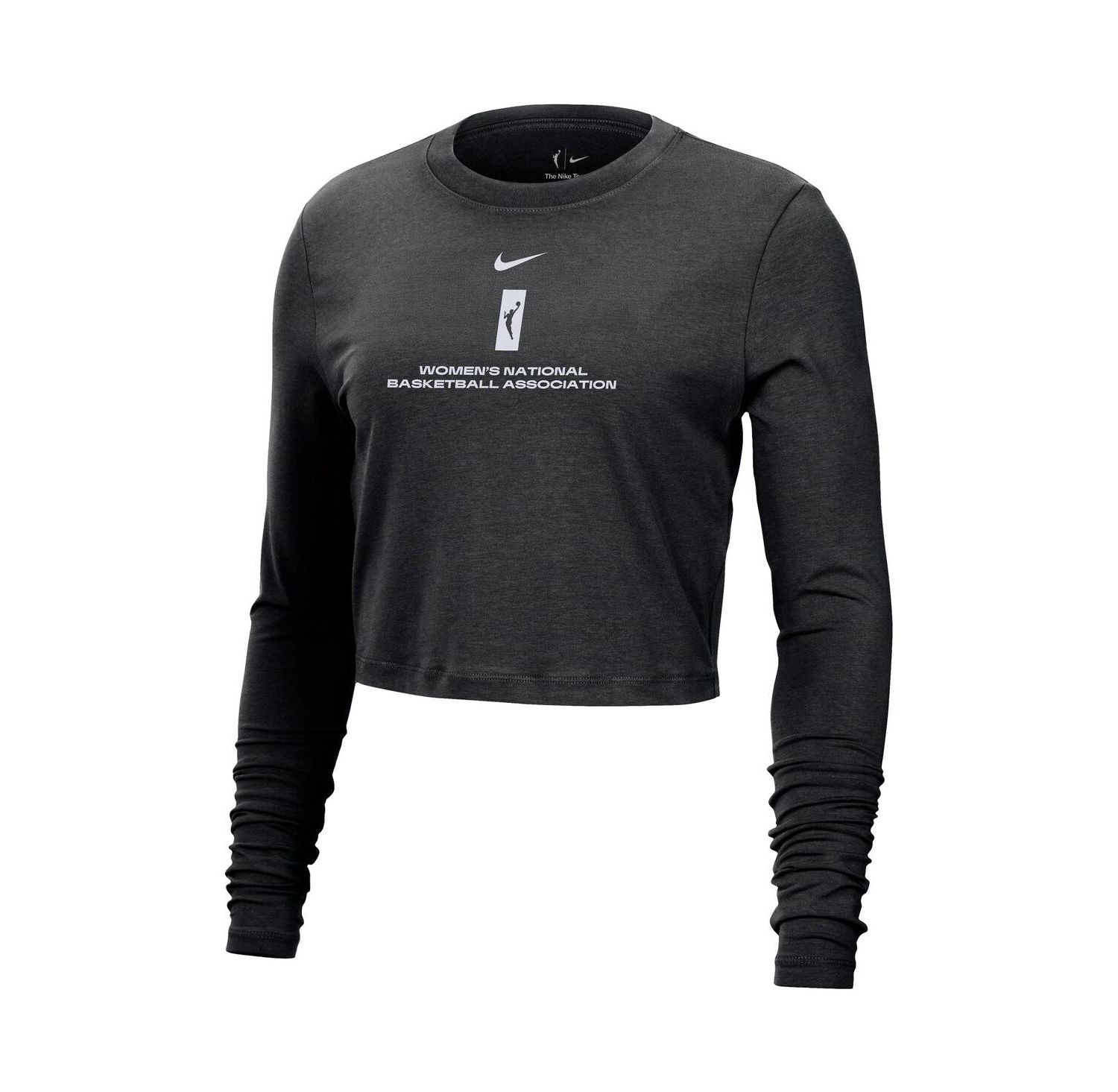 Women's Black WNBA Team 13 Cropped Tri-Blend Long Sleeve T-Shirt