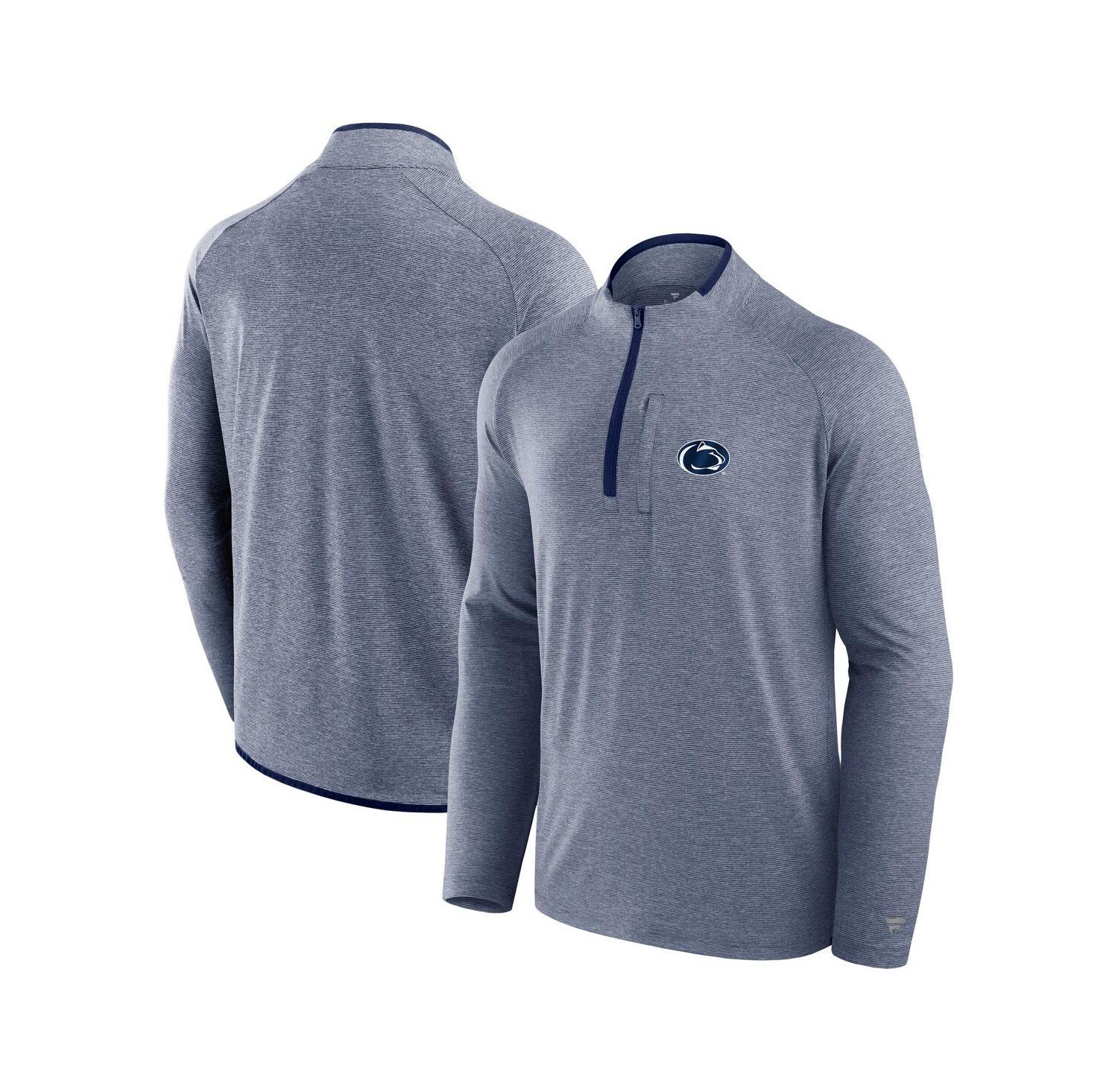 Men's Navy Penn State Nittany Lions Mock Neck Half-Zip Pullover Jacket