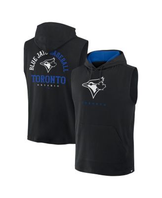 Fanatics - Men's Black Toronto Blue Jays Fire Speed Sleeveless Pullover Hoodie