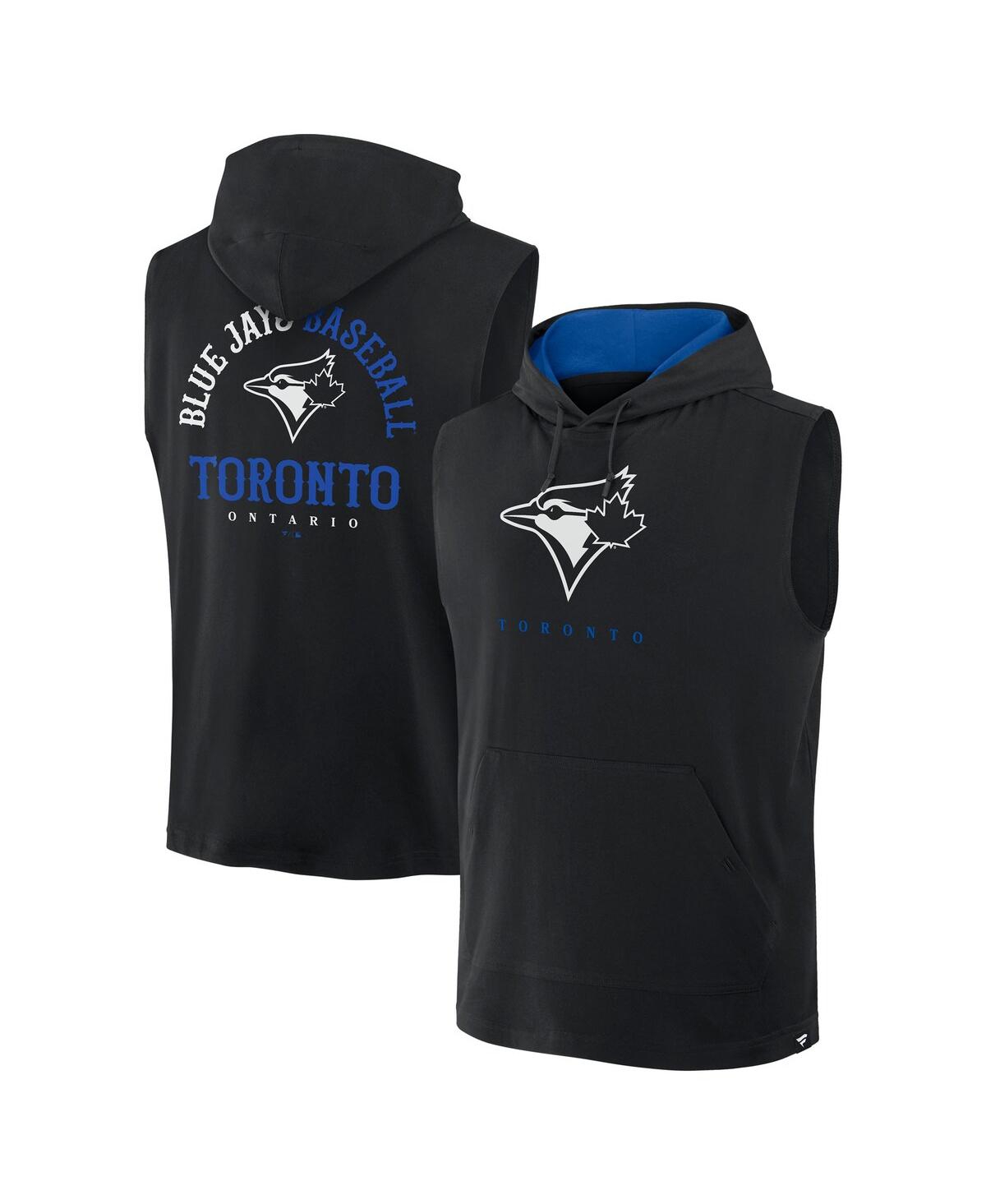 Men's Black Toronto Blue Jays Fire Speed Sleeveless Pullover Hoodie - Black