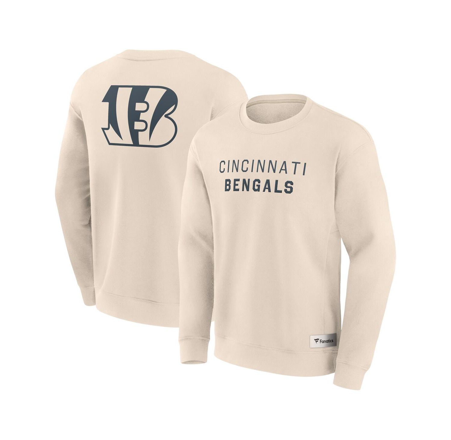 Men's Cream Cincinnati Bengals Elements Future Ground Lettering Pullover Sweatshirt