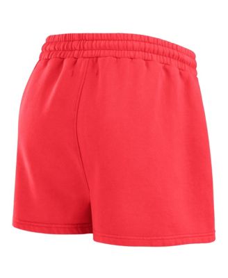 Women's 2-Piece Red Chicago Blackhawks Washed Fleece Sweatshirt and Shorts Lounge Set