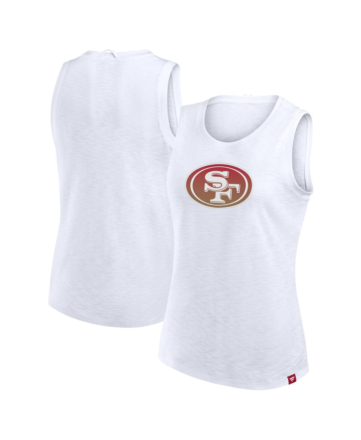Fanatics Women's White San Francisco 49ers Slub Tank Top In White