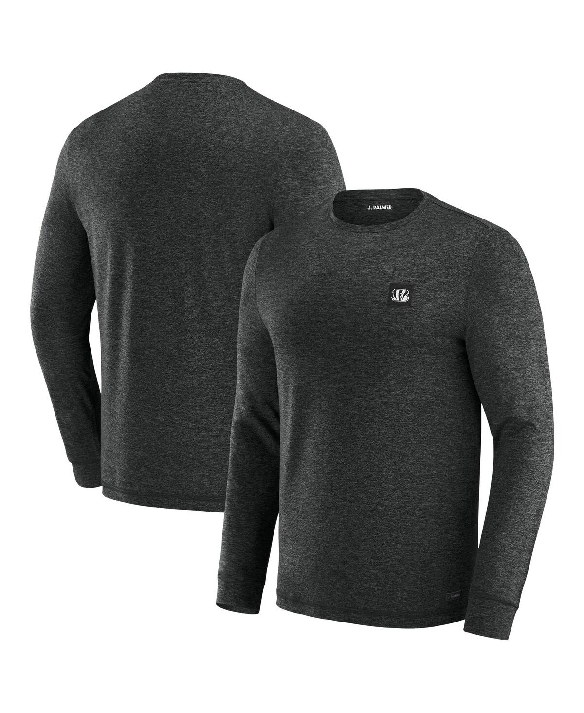 Men's Black Cincinnati Bengals Four Down Long Sleeve T-Shirt - Heather Charcoal