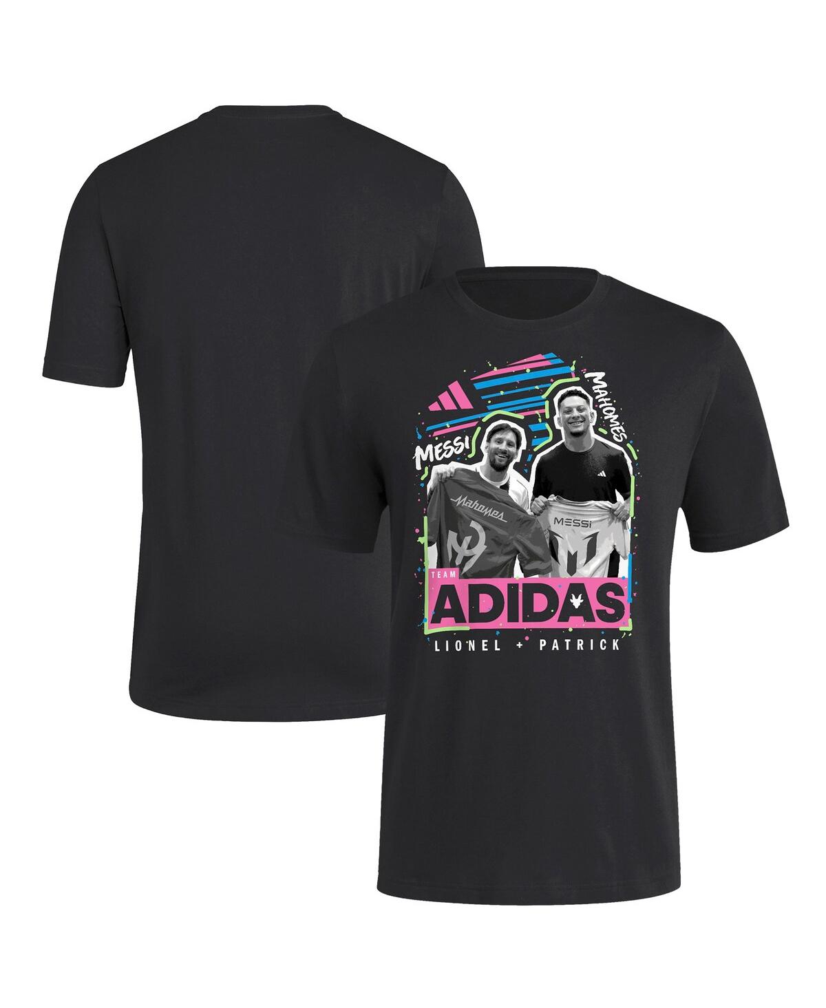 Men's Lionel Messi x Patrick Mahomes Black adidas Sport Jersey Swap T-Shirt - Black
