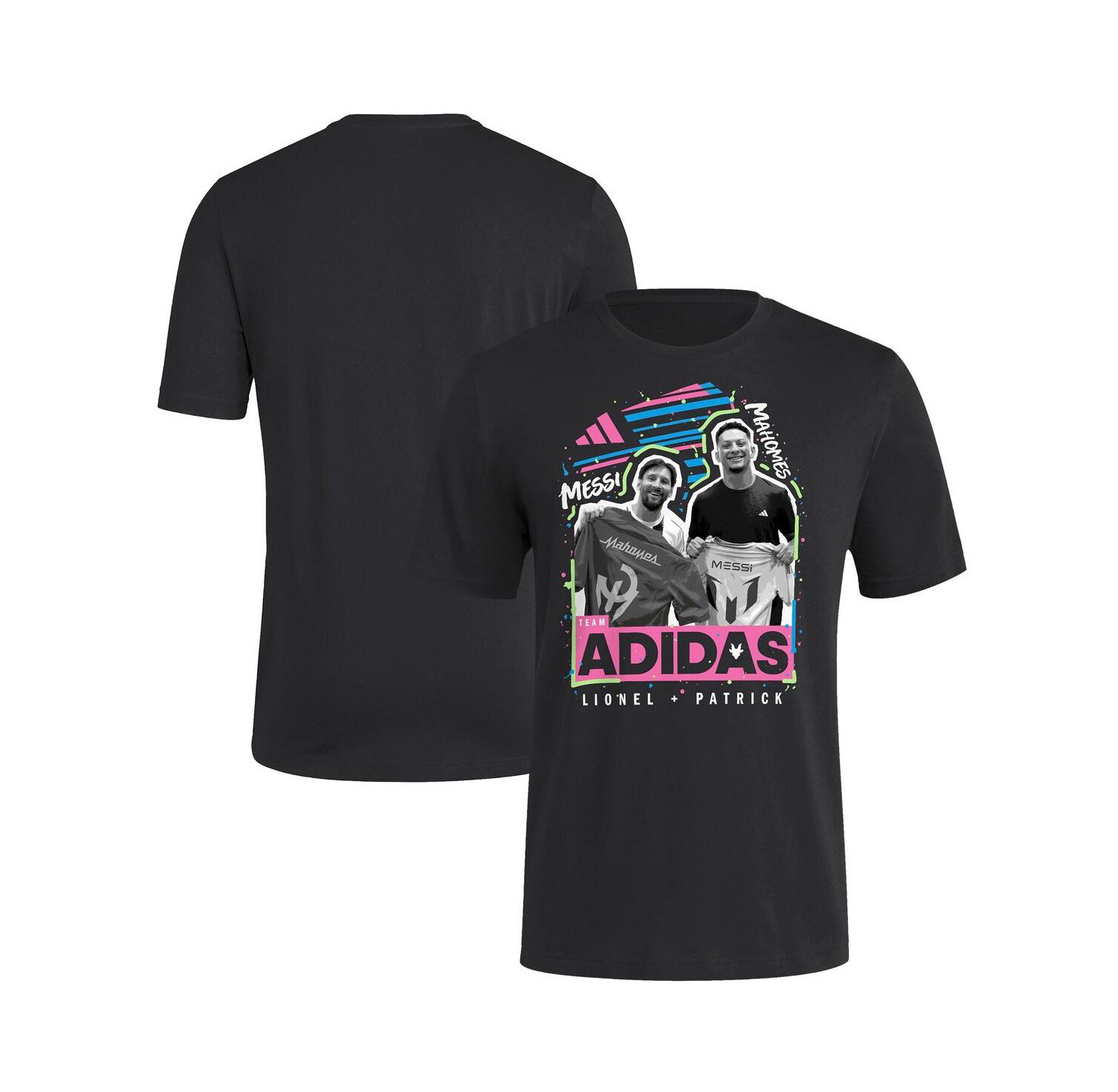 Men's Lionel Messi x Patrick Mahomes Black adidas Sport Jersey Swap T-Shirt