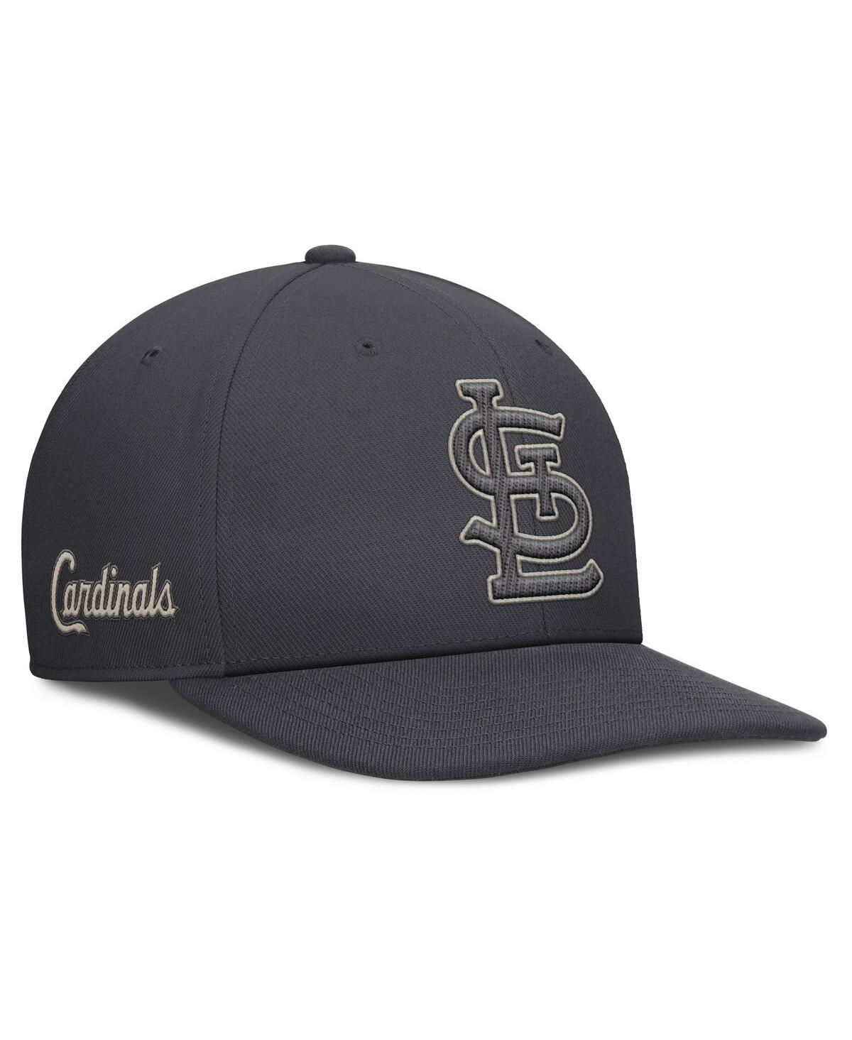 Nike Men's Anthracite St. Louis Cardinals Statement Pro Snapback Hat In Gray