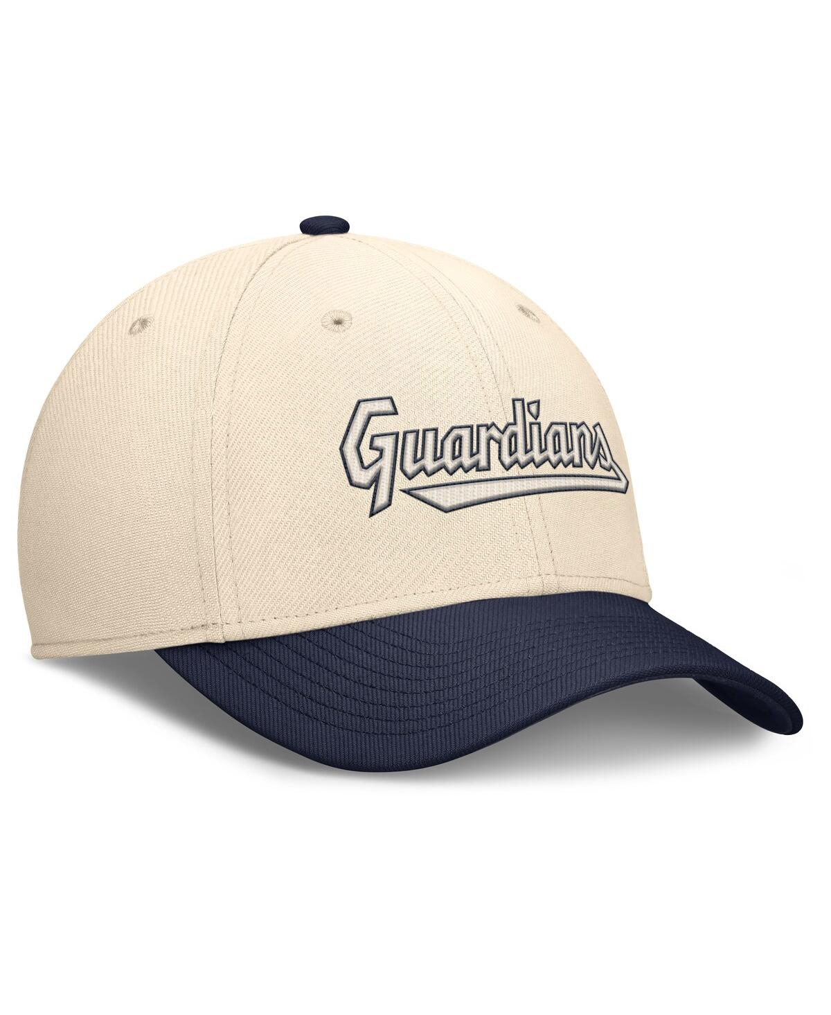 Nike Men's Natural/navy Cleveland Guardians Statement Rise Performance Flex Hat In Multi