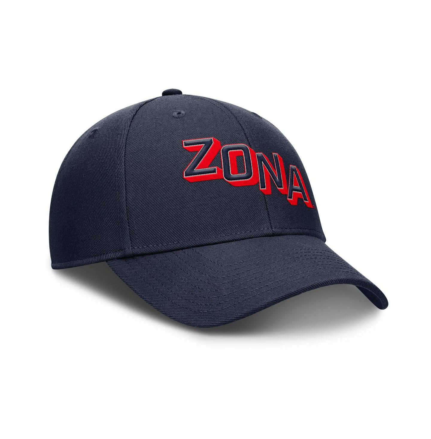 Мужская кепка Nike Navy Arizona Wildcats Slanted Primetime Rise Performance Adjustable Hat — фото 3