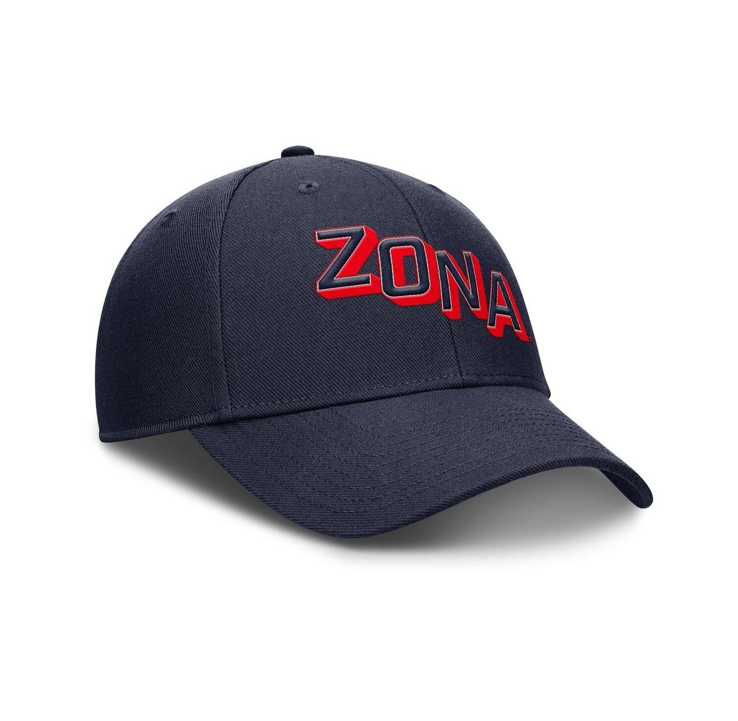 Men's Navy Arizona Wildcats Slanted Primetime Rise Performance Adjustable Hat