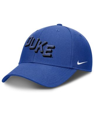 Nike - Men's Royal Duke Blue Devils Slanted Primetime Rise Performance Adjustable Hat