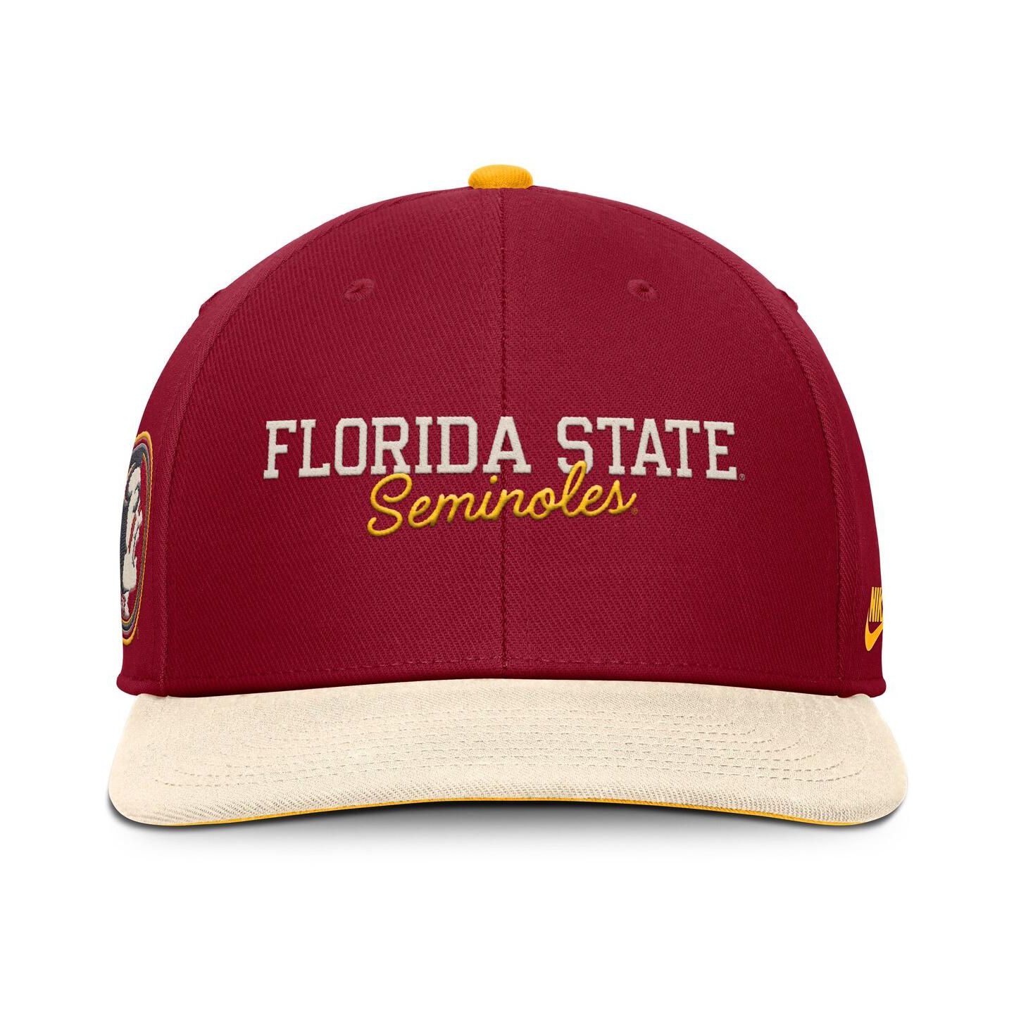 Мужская кепка Nike Garnet/Cream Florida State Seminoles Pro Legacy Script Snapback Hat — фото 4