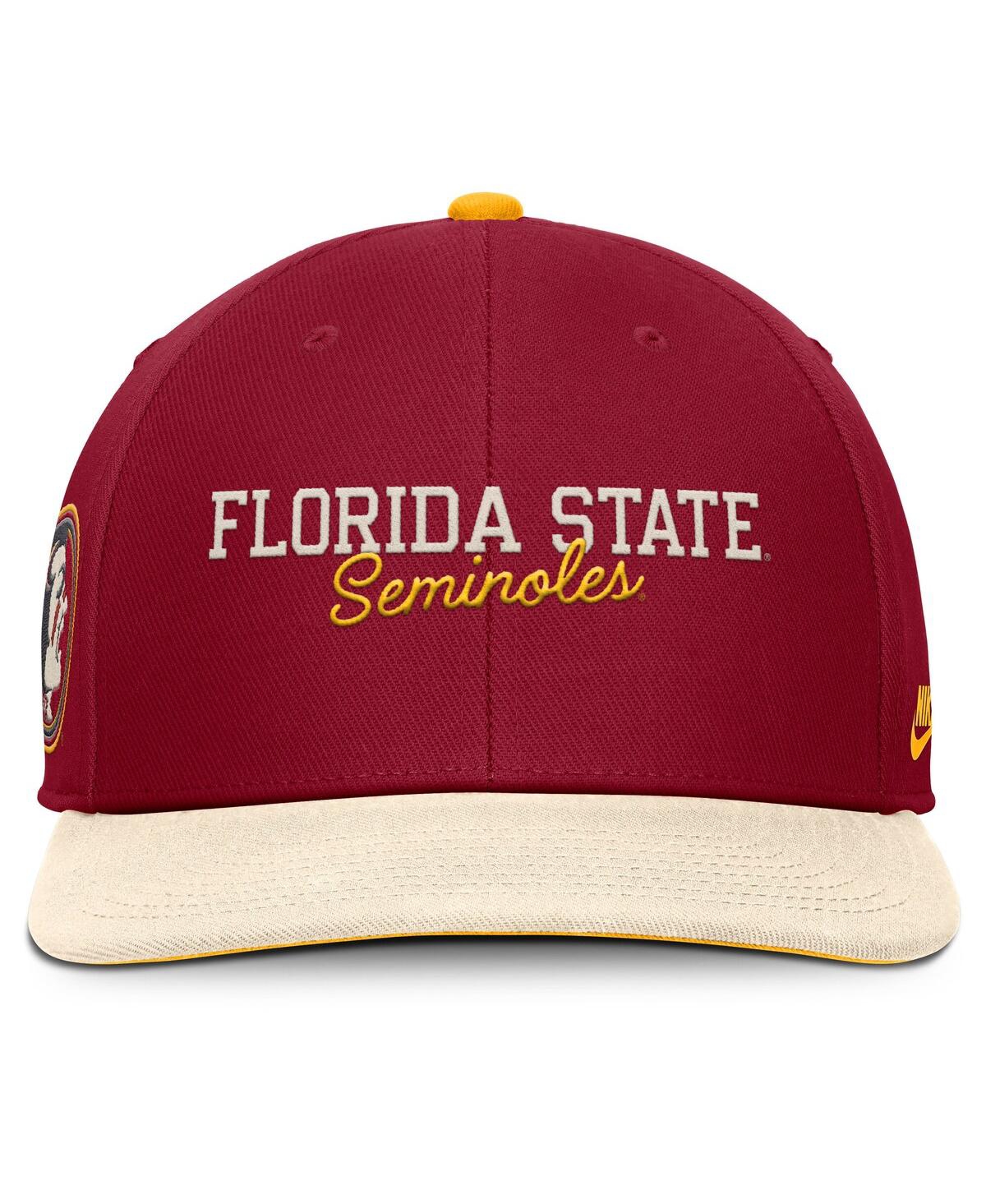 Nike Men's Garnet/cream Florida State Seminoles Pro Legacy Script Snapback Hat