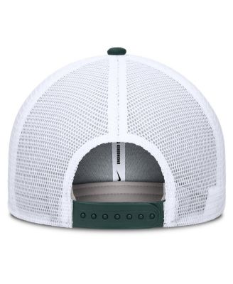 Men's Green/White Michigan State Spartans Rise Primetime Performance Trucker Adjustable Hat