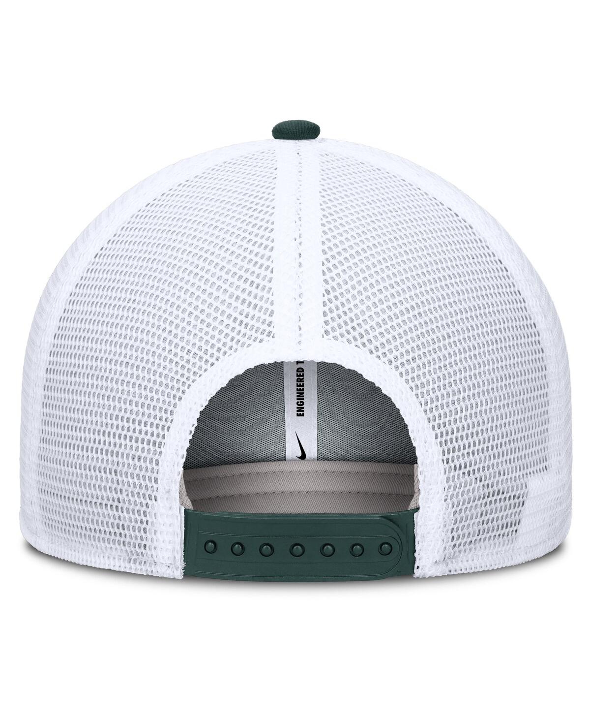 Nike Green/white Michigan State Spartans Rise Primetime Performance Trucker Adjustable Hat In Multi