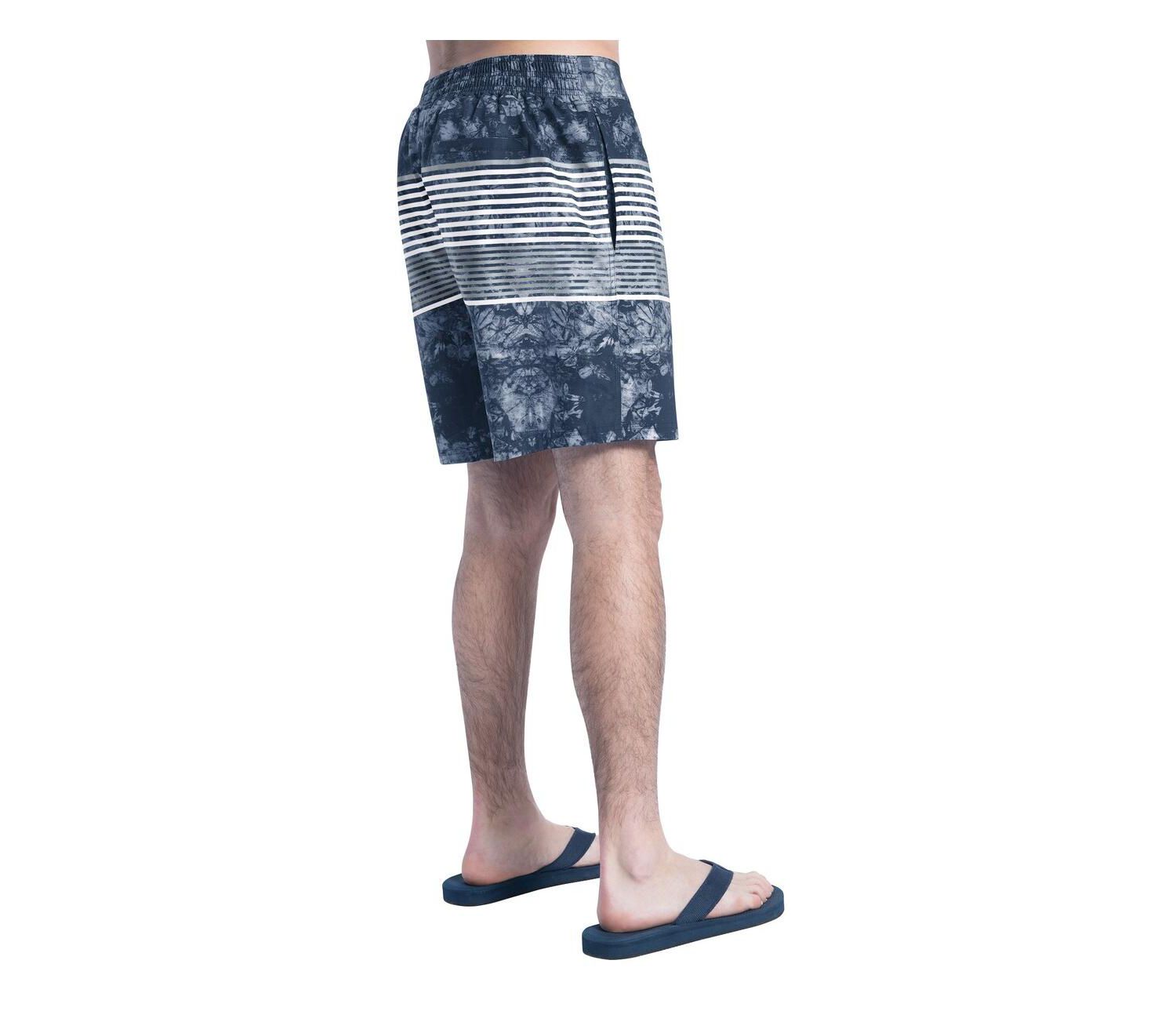 Men's Navy/Gray Detroit Lions Horizon Volley Swim Shorts