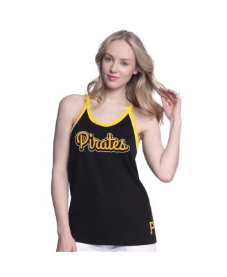 G-III 4Her by Carl Banks - Women's Black Pittsburgh Pirates Curveball Racerback Tank Top