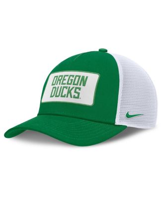 Nike - Men's Green/White Oregon Ducks 2025 On-Field Rise Patch Trucker Adjustable Hat