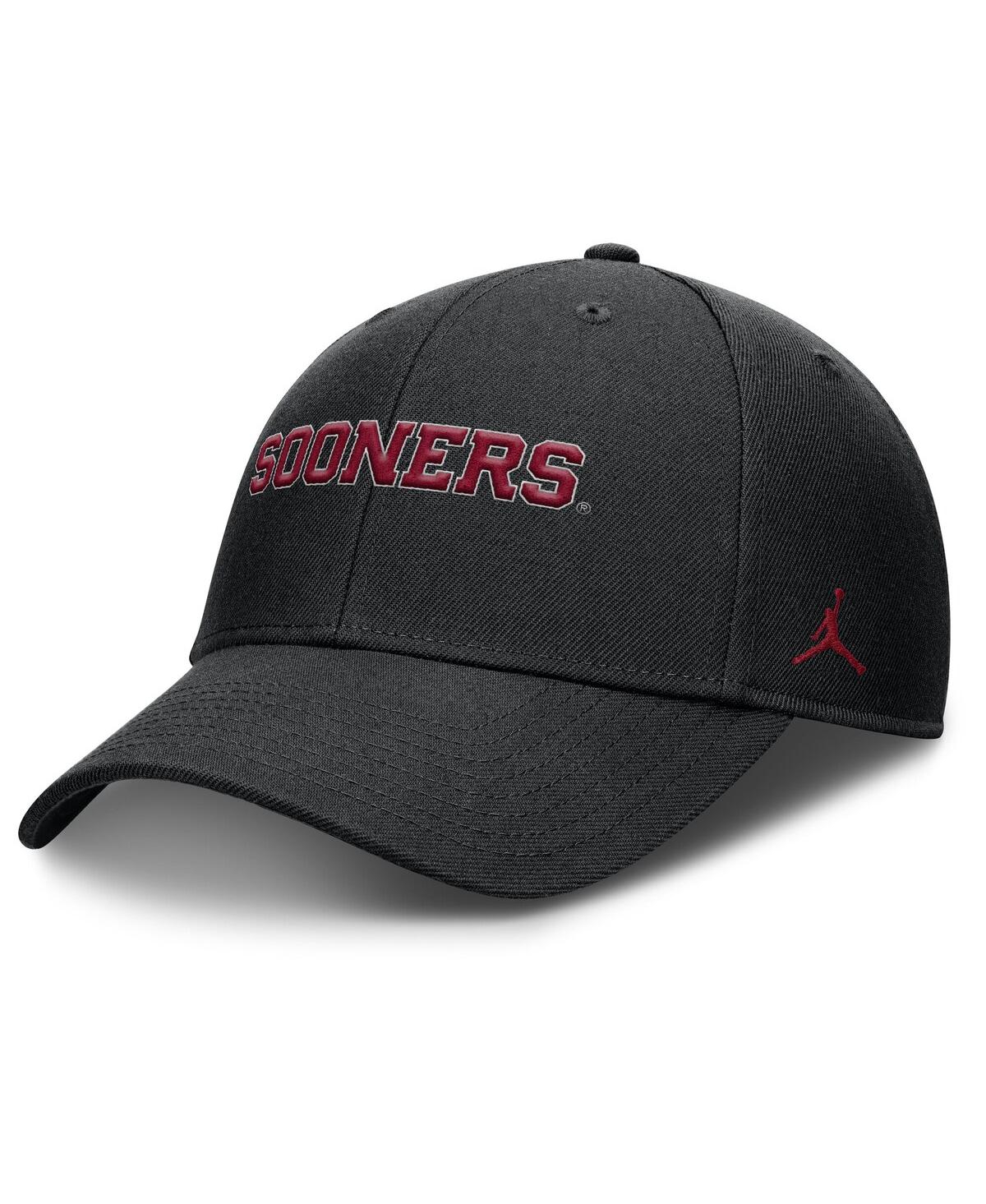 Men's Black Oklahoma Sooners 2025 On-Field Rise Performance Adjustable Hat - Black