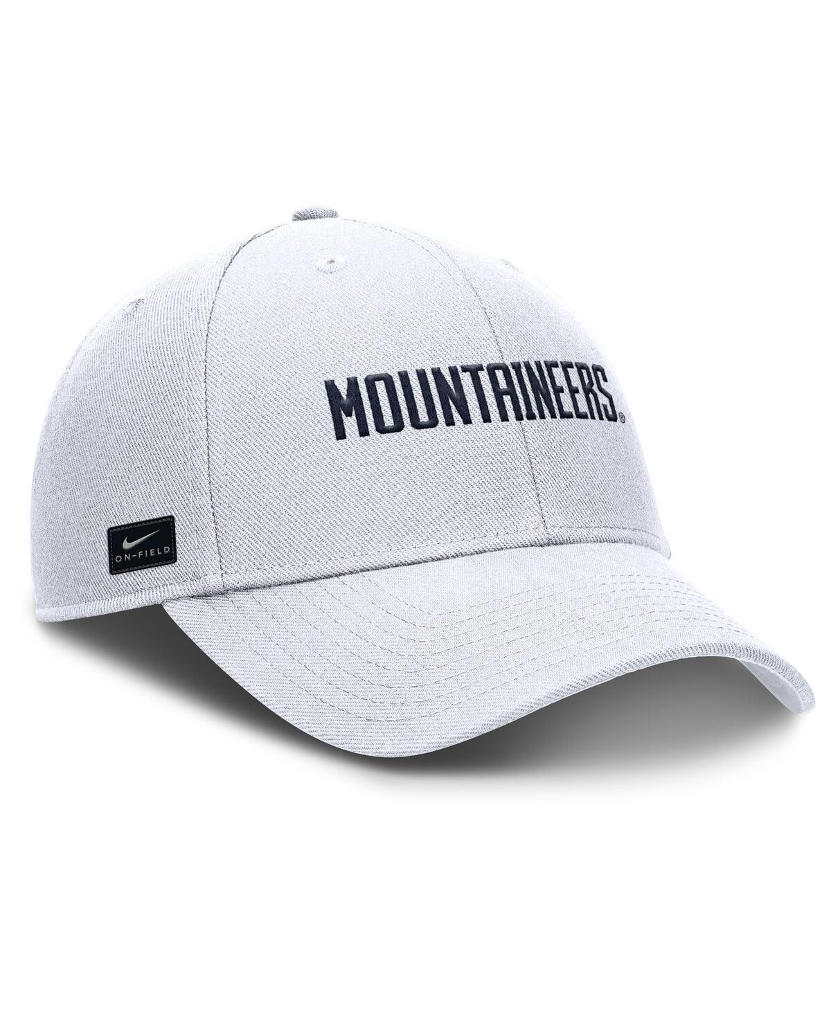 Nike Men's White West Virginia Mountaineers 2025 On-field Rise Performance Adjustable Hat In White