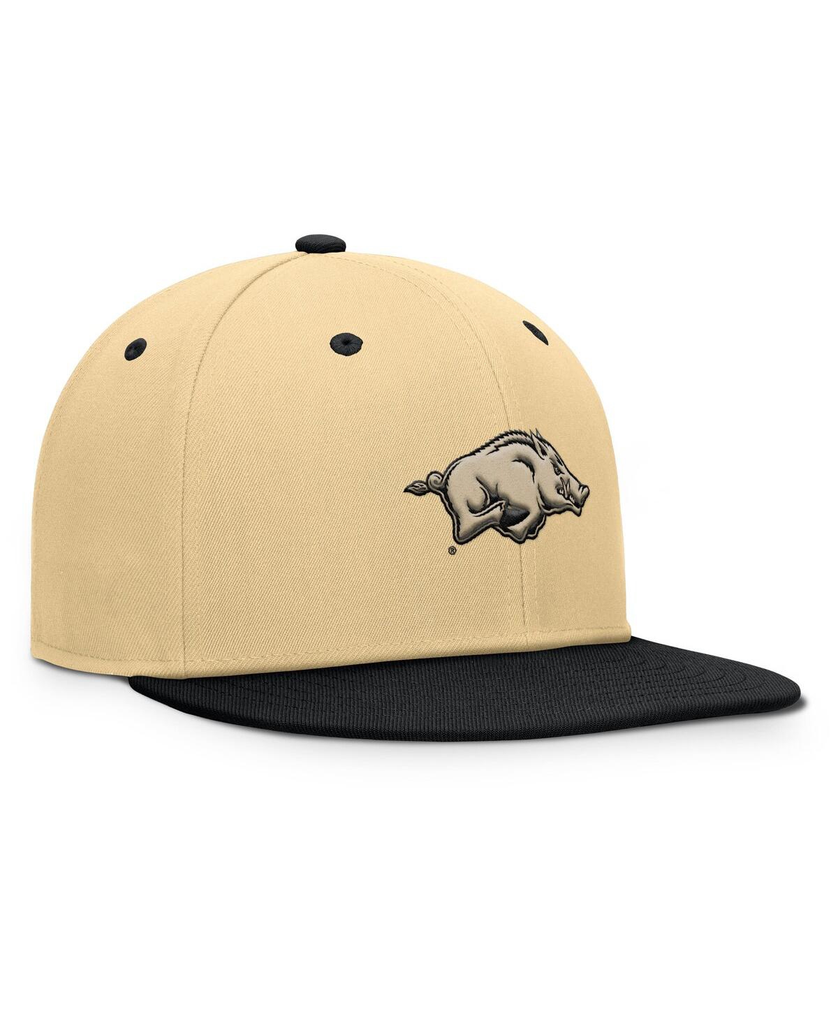 Fanatics Men's Gold/black Arkansas Razorbacks Balance Fitted Hat In Multi