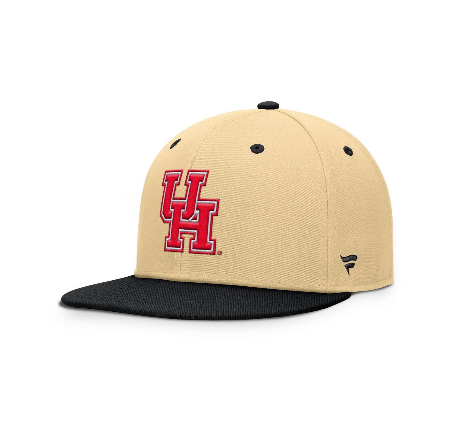Men's Gold/Black Houston Cougars Balance Fitted Hat
