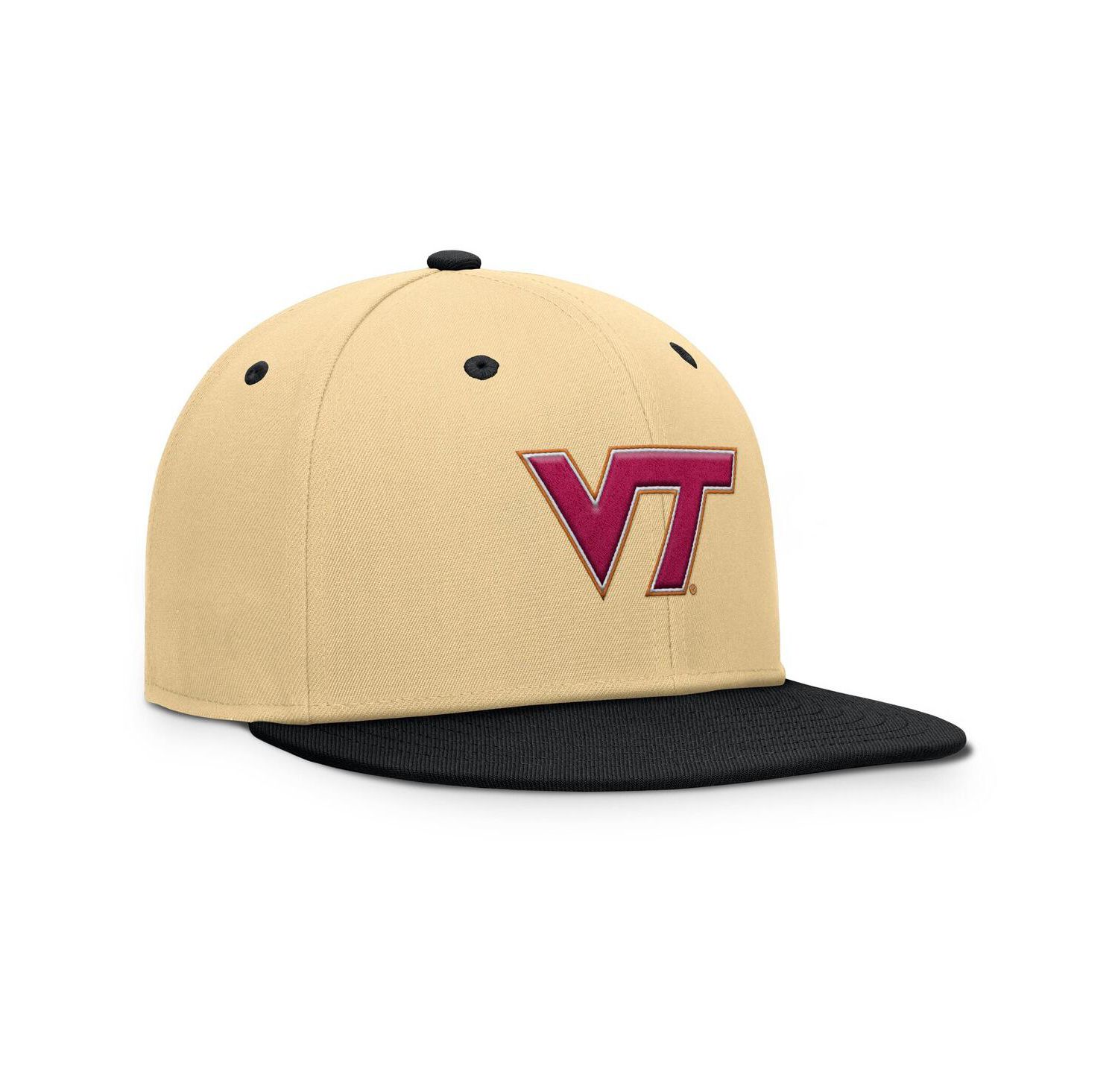 Men's Gold/Black Virginia Tech Hokies Balance Fitted Hat