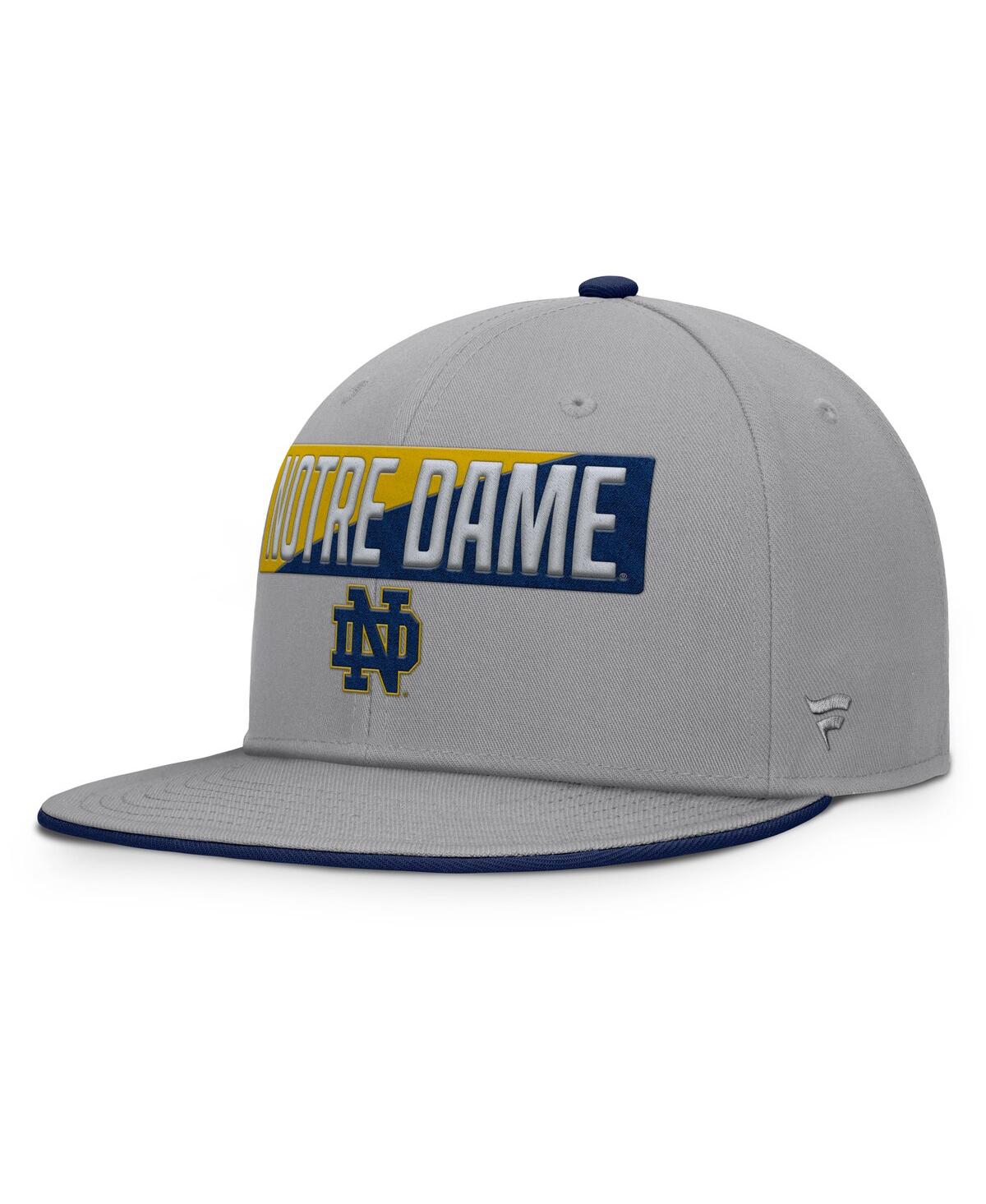 Men's Gray Notre Dame Fighting Irish Duo Snapback Hat - Gray