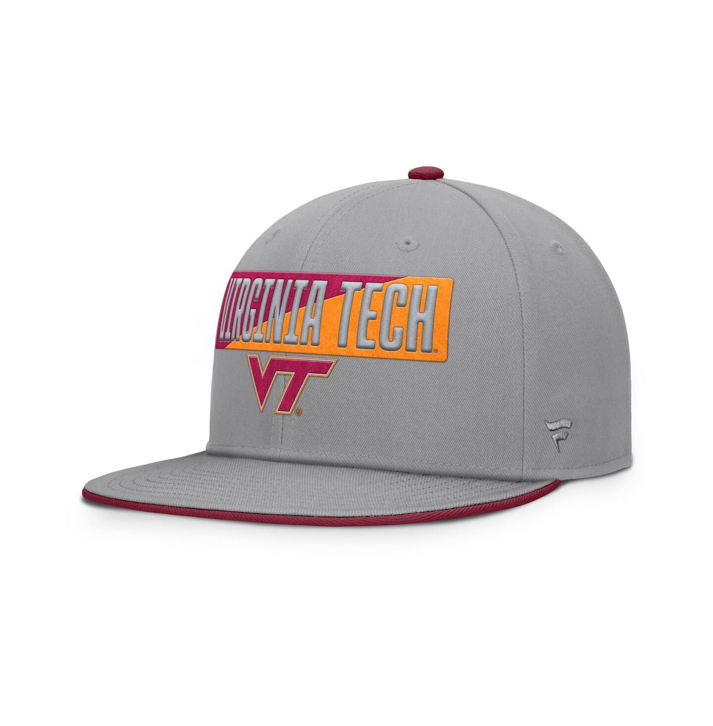 Мужские головные уборы Fanatics Gray Virginia Tech Hokies Duo Snapback Hat — фото 1