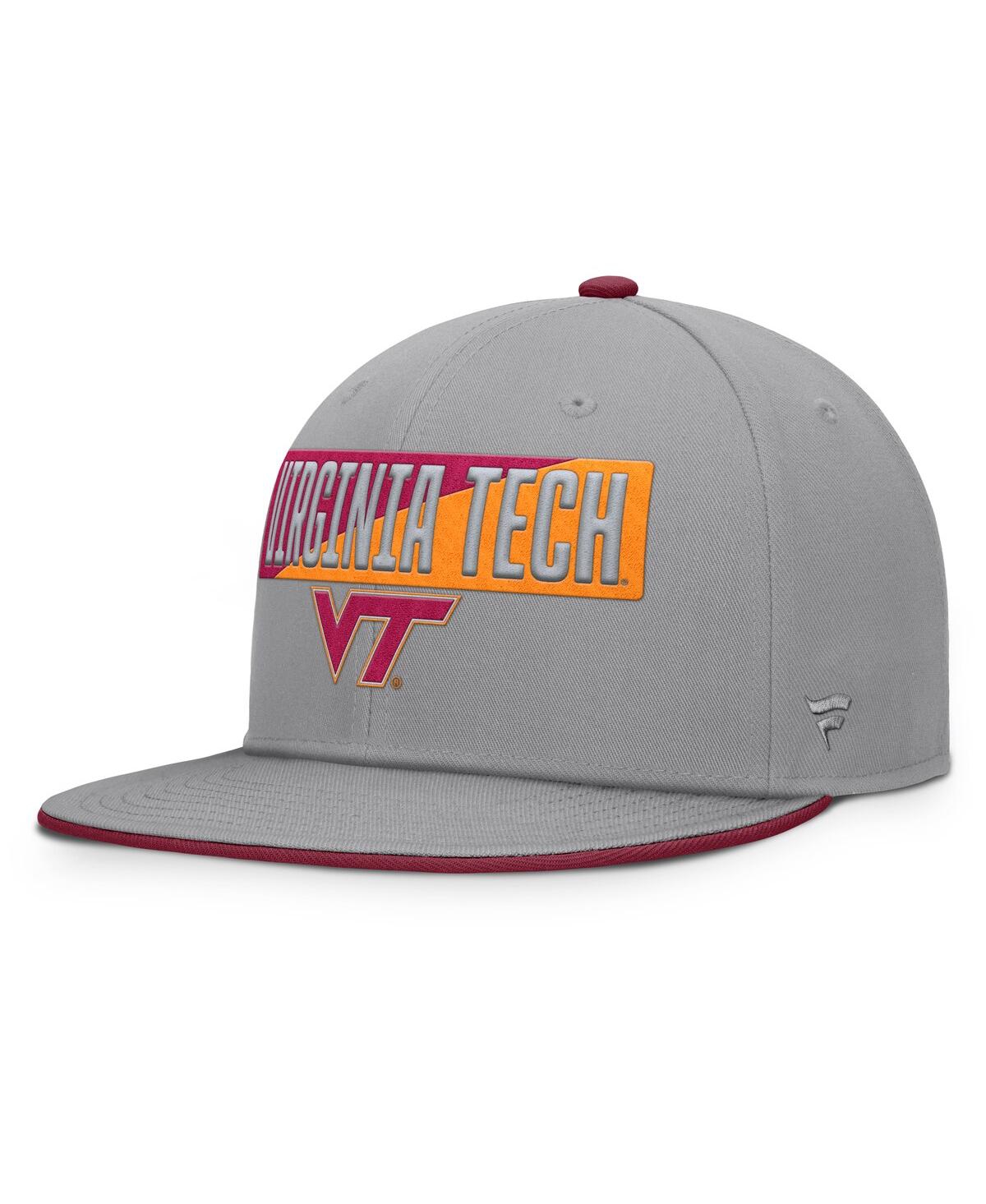 Men's Gray Virginia Tech Hokies Duo Snapback Hat - Gray