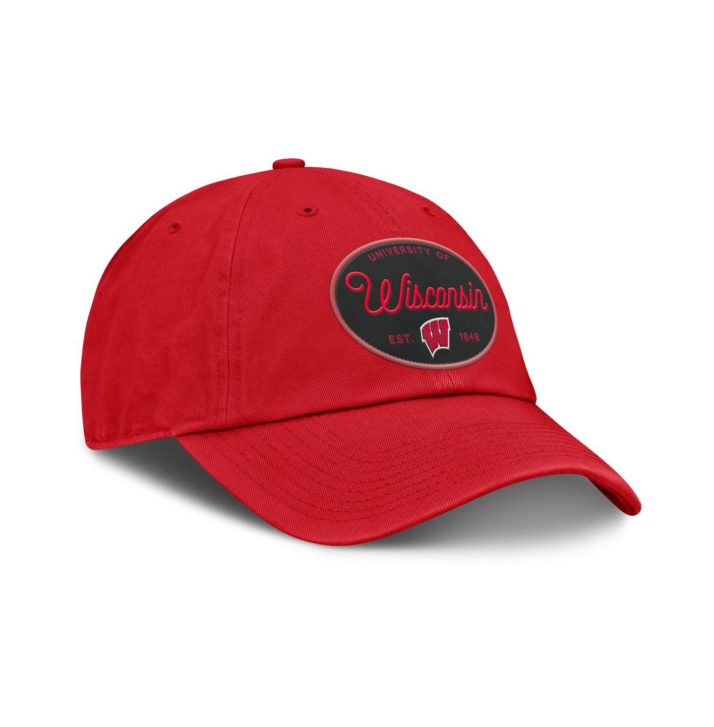 Женская кепка Fanatics Red Wisconsin Badgers Candid Adjustable Hat — фото 3