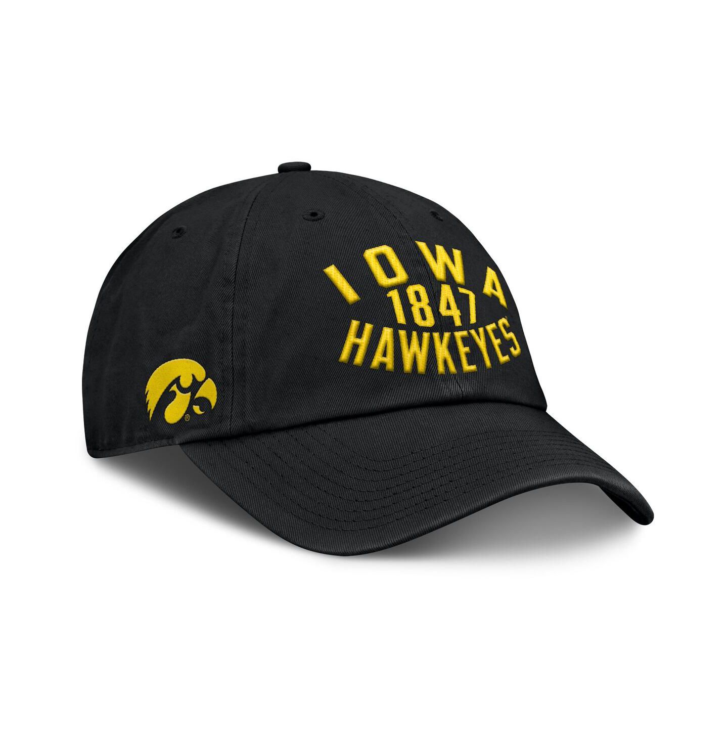 Мужская кепка Fanatics Black Iowa Hawkeyes Archer Adjustable Hat — фото 1